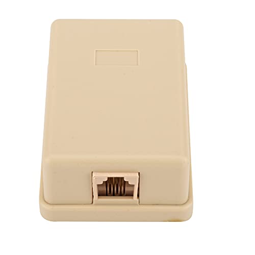 image for LanSenSu Phone Jack Surface Mount Single Port Telephone Jack Box 4 Scr