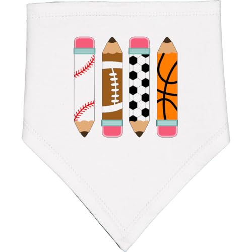 inktastic Back To School Sports Pencils Baby Bandana Bib