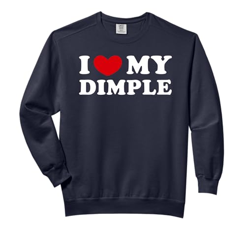 I Love My Dimple, I Heart My Dimple Comfort Colors Adult Sweatshirt