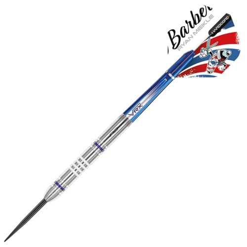 RED DRAGON Ryan Meikle 22 Gram Premium Tungsten Steeltip Darts Set including Flights and Stems, Silver, 22G - Image 2