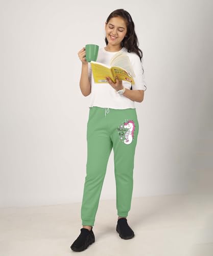 Image of KYDA Kids Girls Loose Mid Rise Cottonblend Printed Track Pants (Pack of 1)
