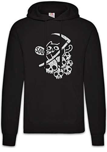 Sweat à capuche Cat Reaper I Urban Backwoods sweat-shirt noir imprimé