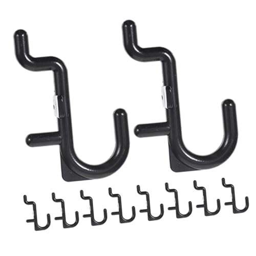 SEWACC 10Pcs Pegboard Hooks Organizer Kit Heavy Duty Hanging Hangers for Garage Storage Sturdy Pegboard Hooks for Home and Warehouse Tool Display