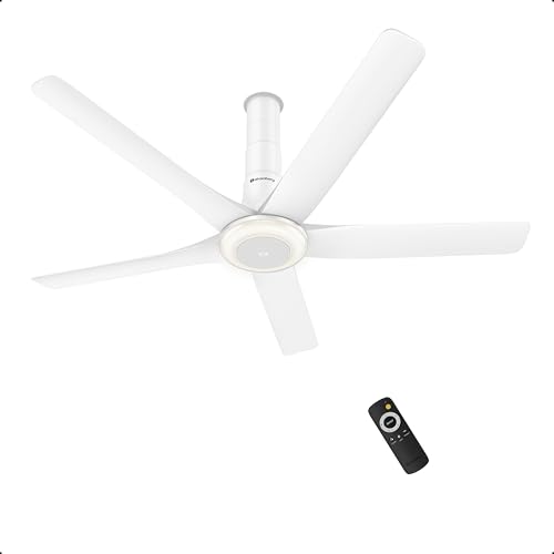 Image of atomberg Emperion Magna Smart 1280mm BLDC Ceiling Fan | | Remote Operated | BEE 5 star | Advance Air+ Technology | Silent Operation | 12W LED Underlight | 5 Year Warranty | Pearl White