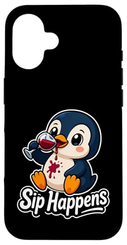 ���킢������̃y���M���̃��C�����D�Ƃ�Sip Happens �X�}�z�P�[�X iPhone 16 �p