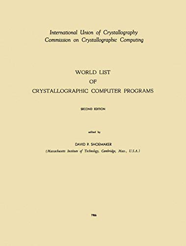 World List of Crystallographic Computer Programs view 2
