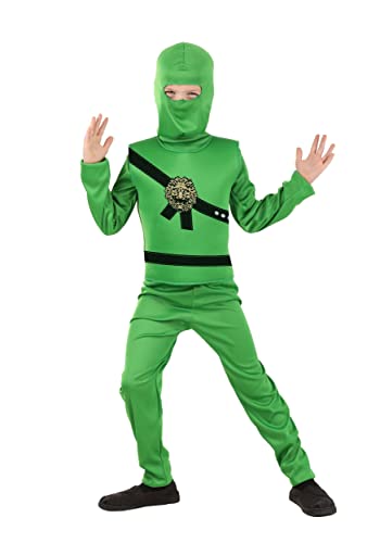 Fun Costumes Kid's Ninja Master Costume - Small - Green