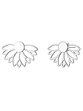 Glanzstücke München Damen-Ohrstecker aus 925/- Sterling Silber mit Lotusblüte - verschiedene Tragevarianten Glanzstücke München Damen-Ohrstecker aus 925/- Sterling Silber mit Lotusblüte - verschiedene Tragevarianten