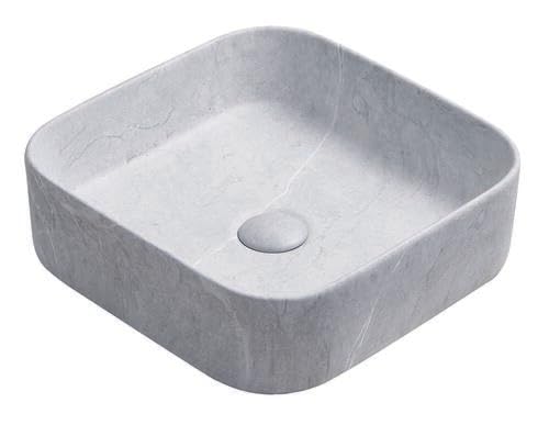 ONDÉE Vasque De Salle De Bain NAMI Céramique Béton 37x37 Beige carrée poser