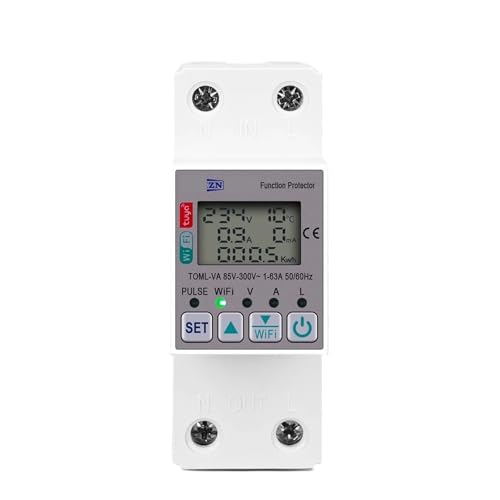 Compteur d'énergie 63A avec disjoncteur de mesure et minuterie 220V
