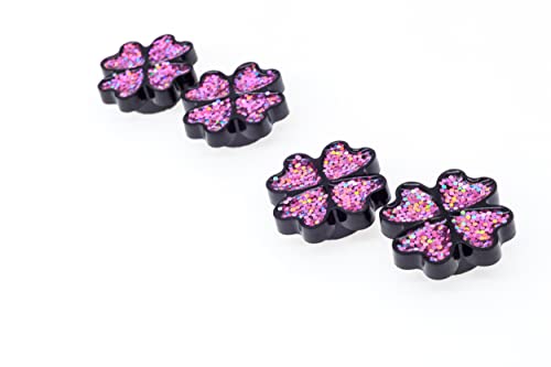 Image of FD&D Multiple Use Shining Screw Cap, Pink Lucky Clover Pattern with M5 Machine Screw