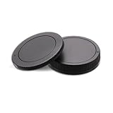 Kameragehäuseschutz + hinterer Objektivdeckel, staubdicht, Kunststoff, schwarz, kompatibel mit Canon EOS M, M3, M6, M100, M50 (EF-M-Anschluss)