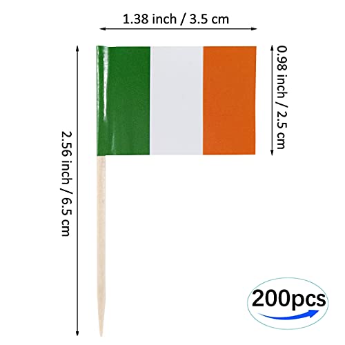 Jbcd Ireland Toothpick Flag Irish Mini Small Cupcake Topper Flags (200 Pcs) #TOP3
