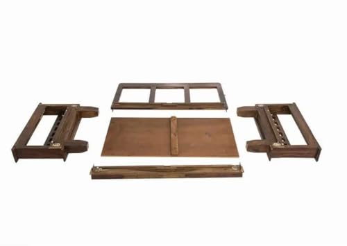 Image of Solid sheesham Wood Standard Sofa 3 Seater Furniture Wooden 3 Seater Sofa with Cushions