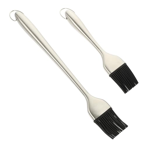Ciieeo Barbecue Basting Grill Brush 2 Pack Silicone Non-slip Handle for Meat Pastries