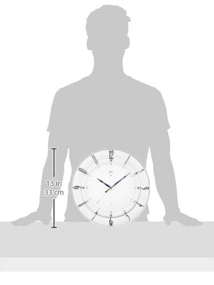 Amazon.co.jp: セイコークロック 掛時計 白 直径330×46mm 電波