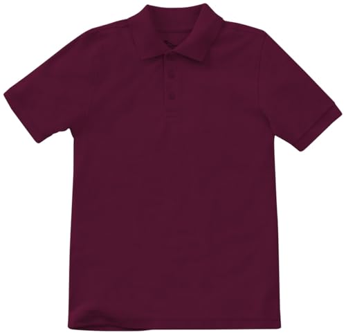 Image of Classroom Uniforms for Boys and Girls Short Sleeve Pique Polo Shirt | Preschool Shirt, Matching Ribbed Collar, Banded Sleeves, Three-button Placket, Comfortable Fit, School Uniform Essential