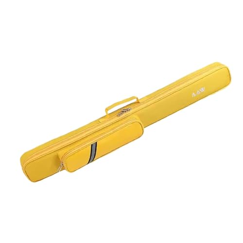 kowaku Billiard Pool Cue Stick Case Carry Bag Portable Zipper Storage Pouch for Travel 1/2 Snooker Billiard Stick Rod Sports, Yellow