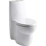 KOHLER K-3564-0 Saile Elongated One-Piece Toilet with Dual Flush Technology, White