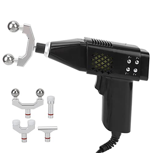 Outil de Réglage Chiropratique Masseur de Colonne Vertébrale électrique Massage Professionnel du Corps Correcteur de Réglage de la Colonne Vertébrale avec 9 Niveaux de Force et 4 Têtes de(EU) Cover