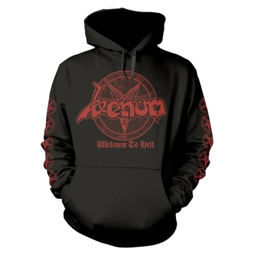 Venom Welcome To Hell Hoodie sweat à capuche rouge heavy metal
