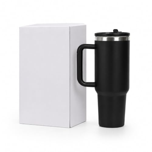 Image of Stainless Steel 1200 ml Vacuum Tumbler with Lid & Straw - Double‑Wall Insulated Cup for Travel, Gym & Office - Keeps Beverages Hot or Cold - 1.2 L Capacity (Black with Silver line)