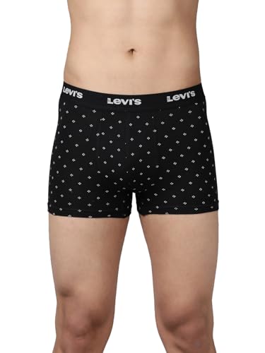 Image of Levi's 022 Trunk for Men | Cotton Stretch Fabric | Printed Men's Underwear | Anti-Roll Waistband | Extra Supportive Gusset | Functional Fly | No Ride-Up | Mid Length Fit | Tagless | Pack of 1