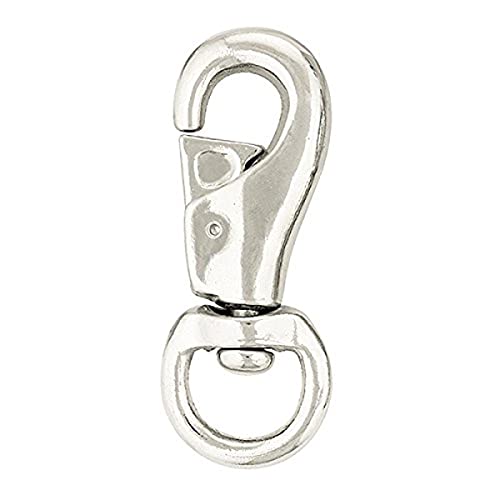 Weaver Leather #3142 Bull Snap , Nickel Plated, 1"