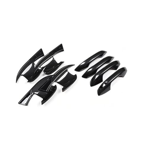 Cubierta de cuenco para manija con acabado fibra de carbono antiarañazos para BYD ATTO 3