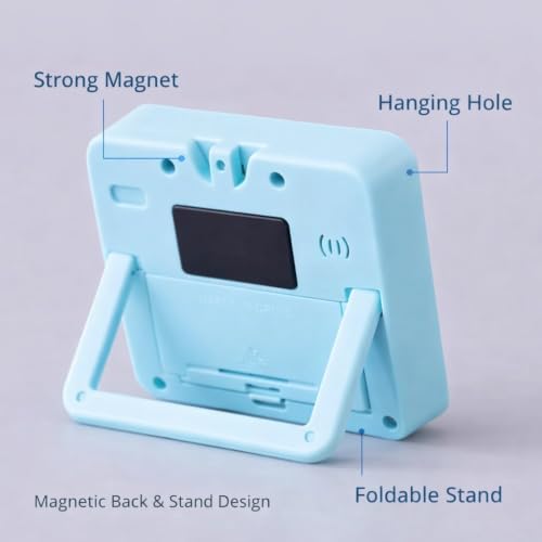Image of Stopwatch Timer for Study Kitchen Timer Large LCD Screen 24hr Digital Display Magnetic Retractable Stand Loud Alarm Stop Watch Countdown Flashing Light Study Timer for Students Cooking (Blue)