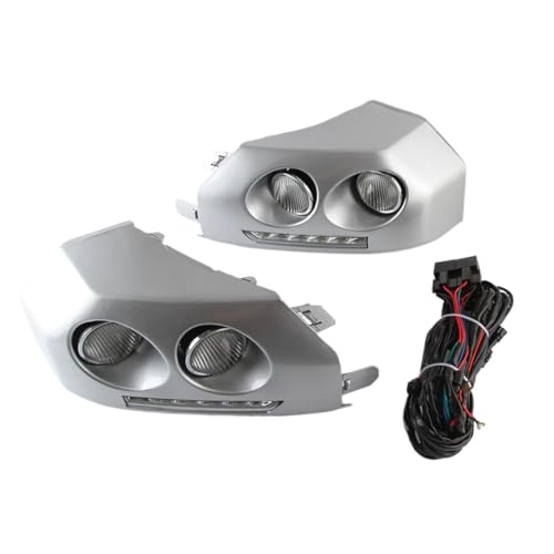 XCZPRKMXY LED Daytime Running Light Fog Lamps Accessories Compatible with Toyota FJ Cruiser 2007 2008 2009 2010 2011 2012 2013 2014 Silver
