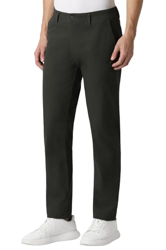 Image of Peter England Men's Regular Fit Mid Rise Pants