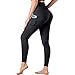 Netolo Damen Leggings mit Taschen, Blickdicht Sportleggins High Waist, Push Up Leggings Boom Booty Leggings Sporthose Yogahose Leggins für Damen - L Schwarz