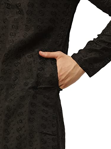 Image of Jompers Men's Embroidered Straight Kurta Pyjama Set.