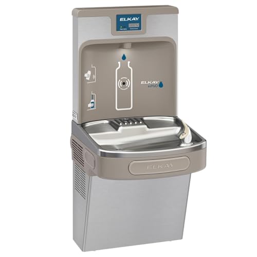 Elkay LZS8WSSK Filtered Fountain & EZH2O Bottle Filling Station, Stainless, 120V