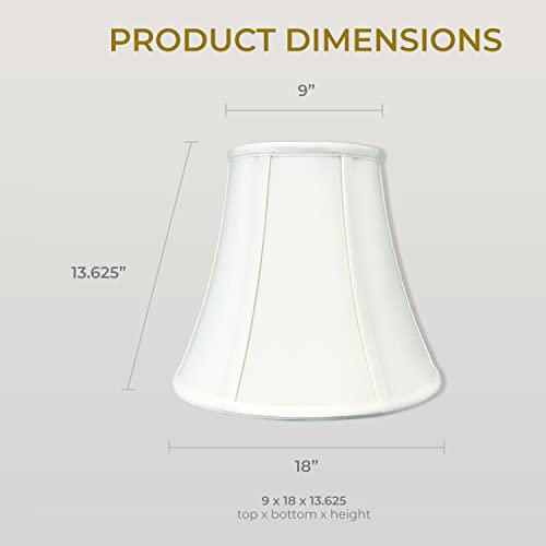 Image of Royal Designs, Inc. BSO-704-18LNWH-2 True Bell Basic Lamp Shade, 9 x 18 x 13.6, Linen White, 2-Pack
