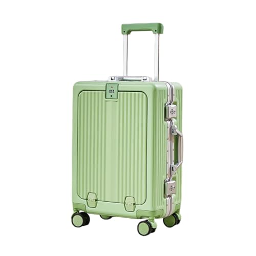 BEITH Hardside Luggage with Cup Holder, BS6606 Front Open Aluminum Frame Suitcase with TSA Lock, 360° Double Spinner Wheels, ABS+PC Alloy Box Shell, Aluminum Lifting Rod, Waterproof