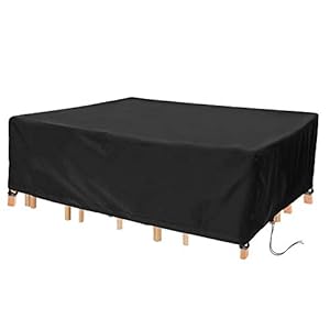 Landrip Garden Furniture Covers, Extra Large Outdoor Garden Table Covers Rectangular, Waterproof, Anti-UV, Heavy Duty…