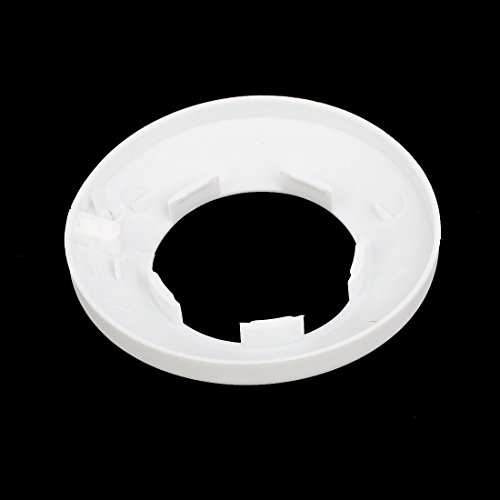 sourcing map 40mm Kunststoff Wandflansch Kühler Wasserrohrabdeckung Rohrabdeckung Heizungsrohr Rosette Weiß