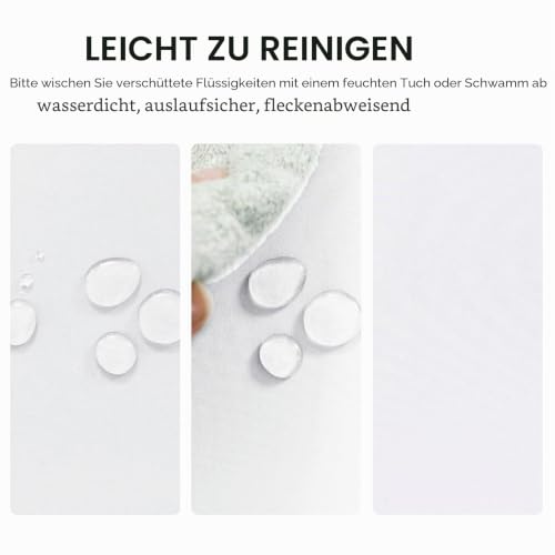 DWCN Weiß Tischdecke Weihnachten 140x280cm Fleckschutz Abwaschbar Waschbar – Ansicht 2