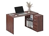 RICOO Escritorio esquinero Mesa Ordenador Esquina Organizador Oficina WM083-OW Muebles de hogar Buro rinconera PC Gaming Madera marrón