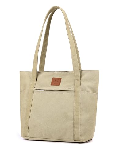 Image of Womens Shoulder Handbags Heavy Duty Canvas Work Tote Retro Bucket Bag