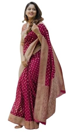 Avantika Fashion Women's Kanjivaram Soft Semi Silk Banarasi Sarees With Blouse Piece.