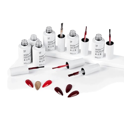 Set de esmaltes de gel cat eye rojo Holiday Luxe 6 colores