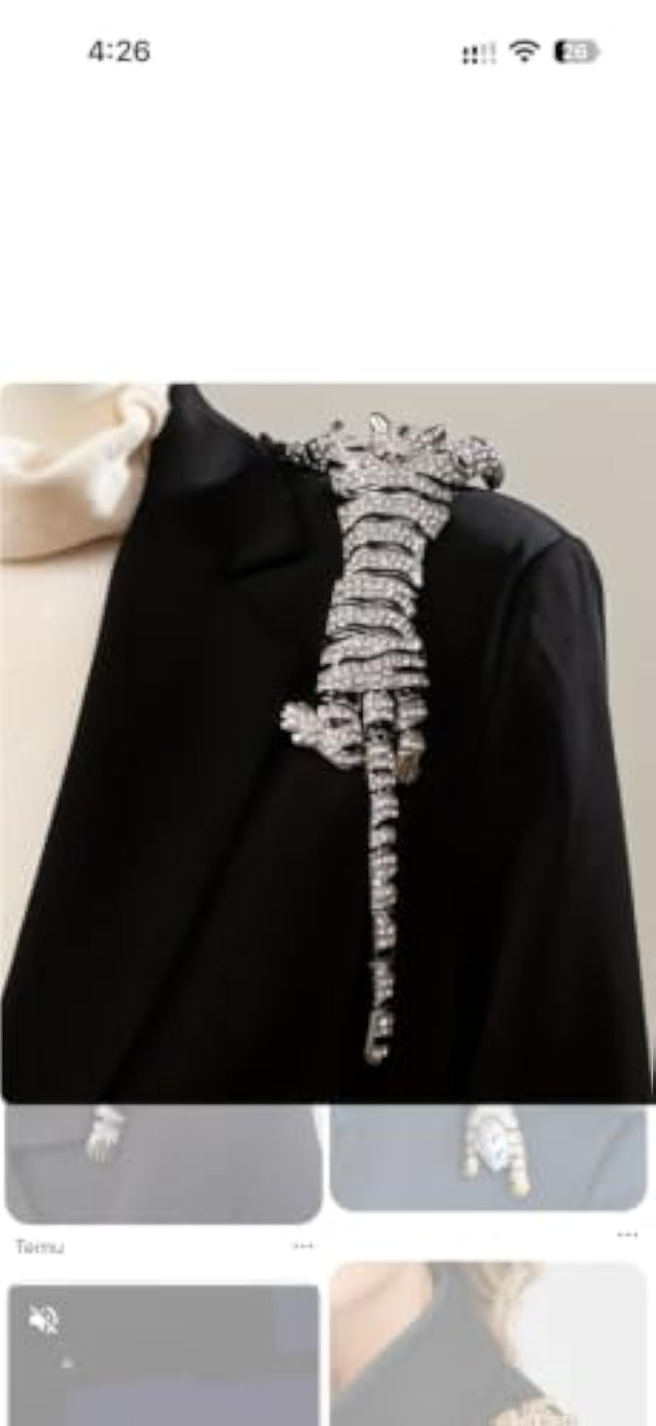 Silver Tiger Shoulder Brooch, Statement Accessory