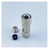 Metalowa obudowa M12 4 5 8 12-pinowy wodoodporny adapter złącza 1A 2A 4A bez lutowania proste/łokieć męskie żeńskie gniazdo wtykowe (17-pinowe żeńskie A)
