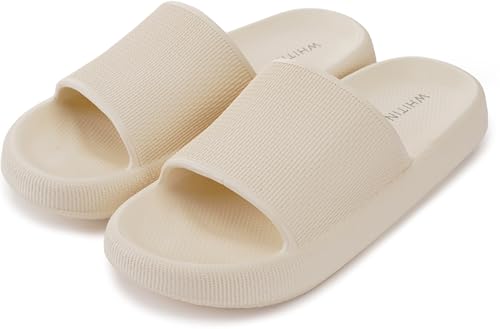 Image of WHITIN Women's Slides with Cushioned Thick Sole Slippers for Home Wear Y13 | Comfort for Daily Wear, Waterproof & Easy to Clean, Indoor & Outdoor Versatility, Lightweight EVA for All-Day