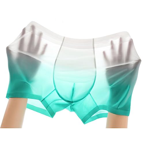 GAOGAO Breathable Men's Ice Silk Underwear with Gradient Color Fast Drying Sports Box Briefs3