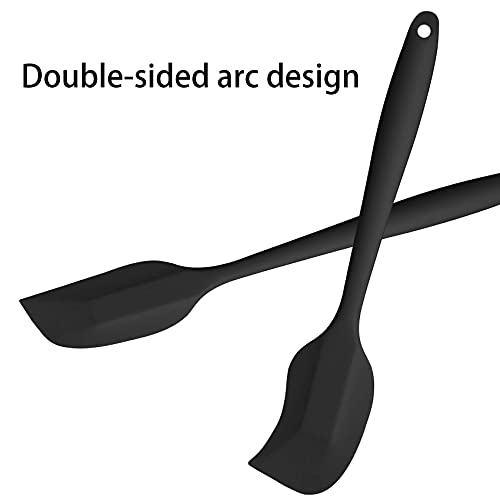 Foto von JeoPoom Silikon Spatel, Spatel Teigschaber, Teigschaber Silikon, Hitzebeständig, für Kochen, Backen und Rühren, Spülmaschinenfest und Leicht zu Reinigen(Schwarz)