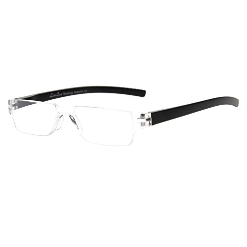 LianSan Mode sans monture Lunettes de lecture unisexe sans cadre lecteurs Lunettes de lecture Lunettes L2220 Noir